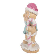 Clayre &amp; Eef | Decoratie peperkoekpop Bruin Roze 9x6x16 cm | 6PR6304