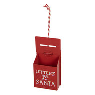 Clayre &amp; Eef | Decoratie hanger Brievenbus Rood Wit 5x3x8 cm | 6Y6062