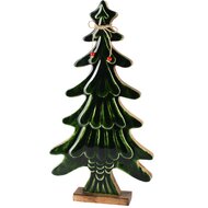 Dekoratief | Deco boom, groen/naturel, hout/enamel, 23x5x45cm | A268221