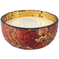 Dekoratief | Geurkaars 'Treasury Flake', glas/wax, 15x15x7cm | A268163