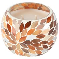 Dekoratief | Geurkaars 'Amber Ember', glas/wax, 12x12x10cm | A268159