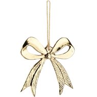 Dekoratief | Hanger strikje, goud, aluminium, 9x1x10cm | A268071