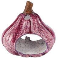 Dekoratief | Theelichthouder pompoen, paars, keramiek, 15x14x15cm | A265040