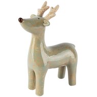 Dekoratief | Deco rendier staand, groen, dolomiet, 14x6x17cm | A265953