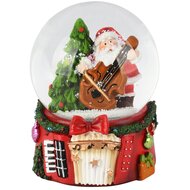 Dekoratief | Waterbol santa m/instrument, rood, resina/glas, 9x7x10cm | A265945