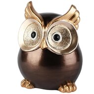 Dekoratief | Deco uil 'Willow', brons/goud, TC, 13x11x17cm | A265925