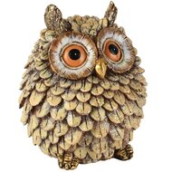 Dekoratief | Uiltje 'Victor', bruin/goud, resina, 11x10x13cm | A265896