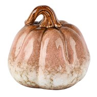 Dekoratief | Deco pompoen, roze/creme, porselein, 11x11x10cm | A265865