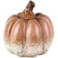 Dekoratief | Deco pompoen, roze/creme, porselein, 15x15x15cm | A265863