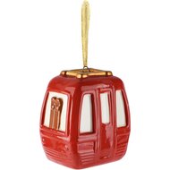 Dekoratief | Hanger gondel, rood, porselein, 6x4x7cm | A265844