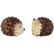 Dekoratief | Duo peper/zout egeltjes, bruin, keramiek, 9x7x6cm | A265828
