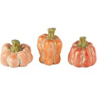 Dekoratief | Deco pompoentje, oranje, keramiek, 7x7x10cm, set van 3 stuks | A265223