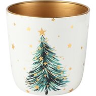 Dekoratief | Bloempot 'Under the Tree', metaal, 16x16x16cm | A265606