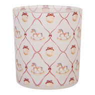 Clayre &amp; Eef | Waxinelichthouder Wit Rood &oslash; 7x8 cm | 6GL5460