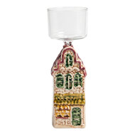 Clayre &amp; Eef | Waxinelichthouder Zilverkleurig Rood 5x5x12 cm | 6GL5475