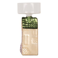 Clayre &amp; Eef | Waxinelichthouder Zilverkleurig Groen 5x5x12 cm | 6GL5476
