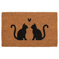 Clayre &amp; Eef | Deurmat Binnen Bruin Zwart 75x45x1 cm | MC281