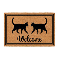 Clayre &amp; Eef | Deurmat Binnen Bruin Zwart 75x45x1 cm | MC294