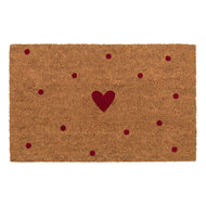 Clayre &amp; Eef | Deurmat Binnen Bruin Rood 75x45x1 cm | MC300