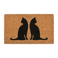 Clayre &amp; Eef | Deurmat Binnen Bruin Zwart 75x45x1 cm | MC304
