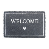 Clayre &amp; Eef | Deurmat Binnen Bruin Wit 75x45x1 cm | MC305