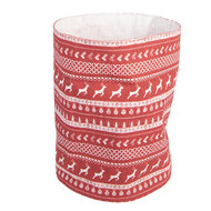 Clayre &amp; Eef | Broodmandje Beige Groen Rood &oslash; 15x16 cm | NOCN50