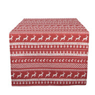 Clayre &amp; Eef | Tafelloper Rood, Beige 50x140 cm | NOCN64