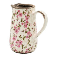 Clayre &amp; Eef | Decoratieve Schenkkan Beige Roze 20x14x23 cm | 6CE2448L