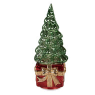 Clayre &amp; Eef | Kerstdecoratie Kerstboom met LED Groen Rood 13x13x30 cm / 3xAA | 6GL5480