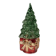 Clayre &amp; Eef | Kerstdecoratie Kerstboom met LED Groen Rood 13x13x30 cm / 3xAA | 6GL5480