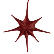 Clayre &amp; Eef | Kerstdecoratie Ster Rood 70x10x70 cm | 6PA0532R