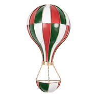 Clayre &amp; Eef | Wanddecoratie luchtballon Rood Groen 16x8x33 cm | 6Y6007