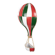 Clayre &amp; Eef | Wanddecoratie luchtballon Rood Groen 16x8x33 cm | 6Y6007