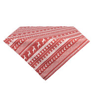 Clayre &amp; Eef | Vierkant Tafelkleed Kerst Rood, Beige 100x100 cm | NOCN01