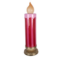 Clayre &amp; Eef | Decoratie kaars met LED Rood Goudkleurig &oslash; 23x78 cm | 5MG0112