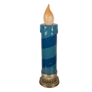 Clayre &amp; Eef | Decoratie kaars met LED Blauw Goudkleurig &oslash; 18x67 cm / 2xAA | 5MG0114