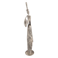 Clayre &amp; Eef | Kerstdecoratie Sneeuwman Grijs 27x20x107 cm | 5Y1475