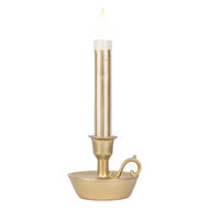 Clayre &amp; Eef | Decoratie kaars met LED Goudkleurig Wit 13x12x32 cm | 6PR6261