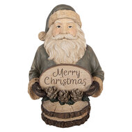 Clayre &amp; Eef | Kerstdecoratie Kerstman Beige Bruin 21x16x31 cm | 6PR6264