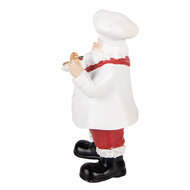 Clayre &amp; Eef | Kerstdecoratie Kerstman Wit Rood 11x8x18 cm | 6PR6280