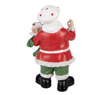 Clayre &amp; Eef | Kerstdecoratie Kerstman Rood Wit 9x8x16 cm | 6PR6282