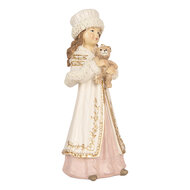 Clayre &amp; Eef | Decoratie Kind Beige Roze 8x7x17 cm | 6PR6313