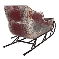 Clayre &amp; Eef | Kerstdecoratie Slee Rood Grijs 51x23x30 cm | 6Y6161