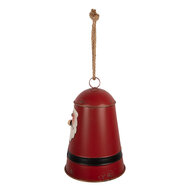 Clayre &amp; Eef | Bel Decoratief Rood Wit &oslash; 17x25 cm | 6Y6162