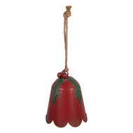 Clayre &amp; Eef | Bel Decoratief Rood Groen &oslash; 16x20 cm | 6Y6163