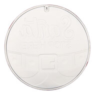 Clayre &amp; Eef | Tekstbord Wit Rood &oslash; 40x1 cm | 6Y6168