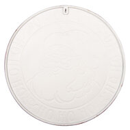 Clayre &amp; Eef | Tekstbord Wit Rood &oslash; 46x1 cm | 6Y6169