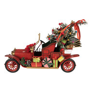Clayre &amp; Eef | Decoratie Model Auto Rood met kerstdecoratie 38x16x27 cm | 6Y6228