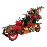 Clayre &amp; Eef | Decoratie Model Auto Rood met kerstdecoratie 38x16x27 cm | 6Y6228