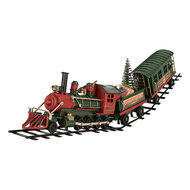 Clayre &amp; Eef | Decoratie Trein met kerstdecoratie Groen 42x5x12 cm | 6Y6234